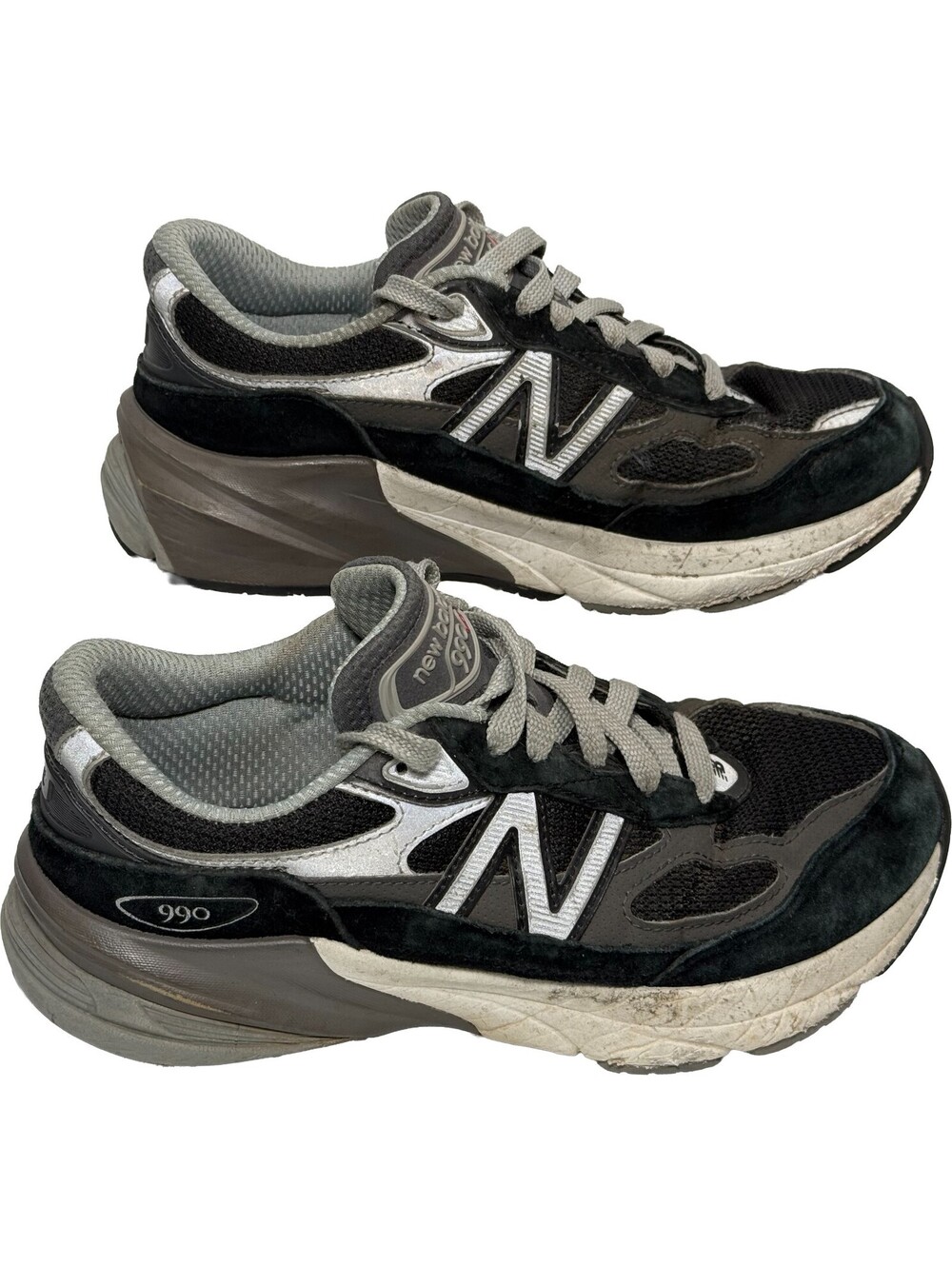 New Balance 990 V6 Black/Grey Kids Sneakers GC990BK6 Size 5Y / 6.5 Womens
